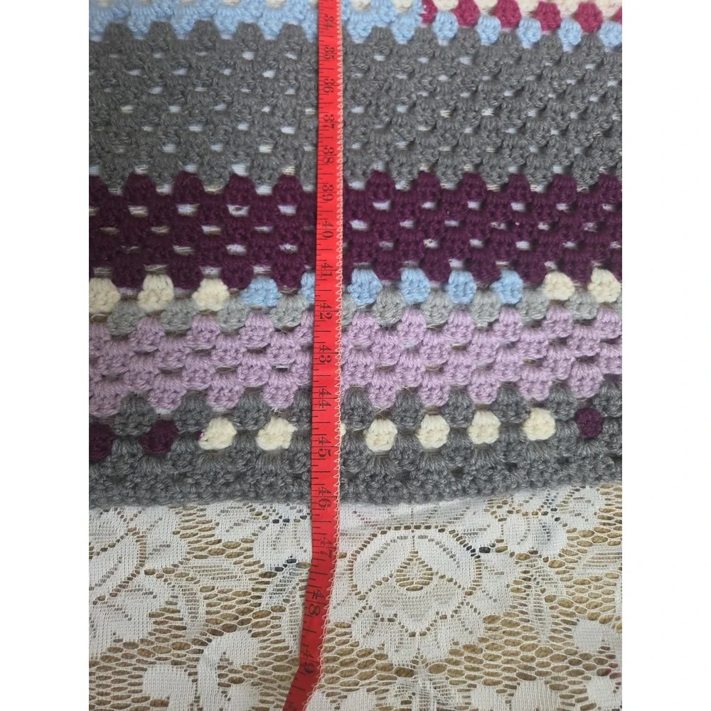 Square Hand Made Crochet Lap Blanket 46
